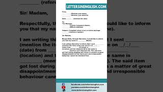 Complaint Letter About a Lost or Stolen Package During Shipping [upl. by Lewls947]