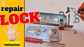 repair and mortise lock just in 5 minutes install door lock switch [upl. by Attiuqihc]