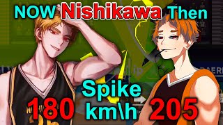 Nishikawa Then and Now Mobile version Spike 205 km\h The Spike Volleyball 3x3 [upl. by Anirbak580]