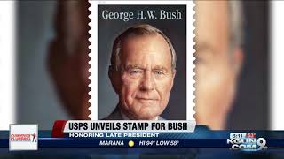 USPS unveils stamp honoring George HW Bush [upl. by Swagerty350]