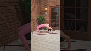 Vinyasa slow flow backbend to wheel pose yogapose [upl. by Kobylak]