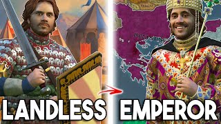 Landless to Byzantine Emperor in ONE LIFE  Roads to Power Crusader Kings 3 [upl. by Atiuqer]