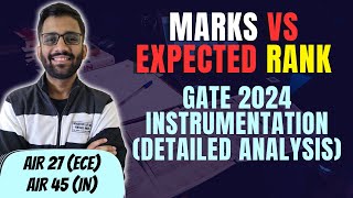 GATE 2024 INSTRUMENTATION IN  Marks vs Expected Rank  Detailed Analysis [upl. by Jahn]