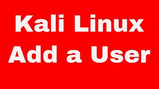 Kali Linux Quick Start Guide  useradd command [upl. by Nivle]