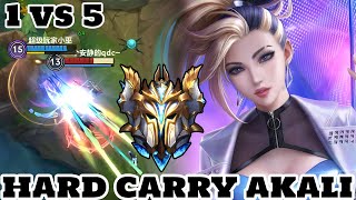 Wild Rift Akali  Top Akali hard carry Gameplay Rank Sovereign [upl. by Sumedocin336]