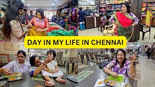 CHENNAI യിലെ എന്റെ ഒരു ദിവസം Readymade Saree Shopping Chennai Special Food [upl. by Follansbee159]