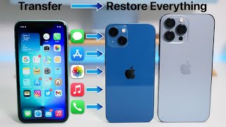 How To Transfer Everything from Your Old iPhone to iPhone 13 and 13 Pro [upl. by Klingel668]