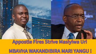 Appostle Chiwenga Fires Strive Masiyiwa Uri Mbavha Wakandibira Mari Yangu  zimbawe zimbo [upl. by Hoang]