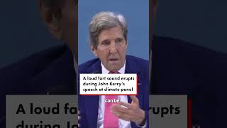 Loud fart sound erupts during John Kerry’s speech at climate panel talks shorts [upl. by Tacita]