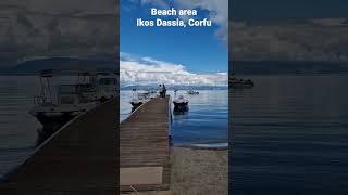 Stunning beach area at Ikos Dassia Corfu beach luxuryhotel luxurytravel travel travelvlog [upl. by Harneen141]