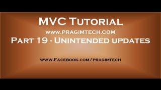 Part 19 Unintended updates in mvc [upl. by Anjali]