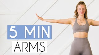 5 MIN TONED ARMS WORKOUT  No Equipment [upl. by Leibman549]