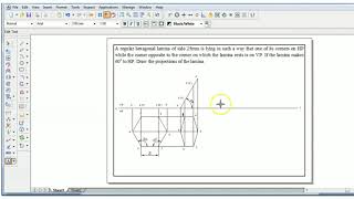 Engineering Graphics  Projections of Planes  Hexagonal Lamina [upl. by Xaviera647]