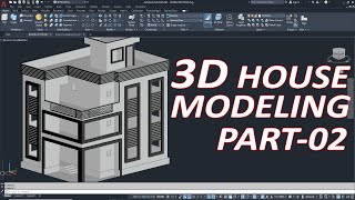 AutoCAD 3D House Modeling In Hindi  MICROCADD SOLUTIONS  Full AutoCAD Civil 3D Course  Part02 [upl. by Kuster]