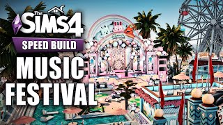 MUSIC FESTIVAL И НЕМНОГО О LOVESTRUCK  НОВОМ ДОПЕ ДЛЯ СИМС 4  The Sims 4 Speed Build No CC [upl. by Annawoj]