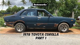 1978 Toyota Corolla KE30  Part 1  Brakes [upl. by Hubert494]