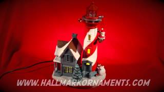 2013 Hallmark quotHoliday Lighthousequot Ornament [upl. by Akeenahs773]