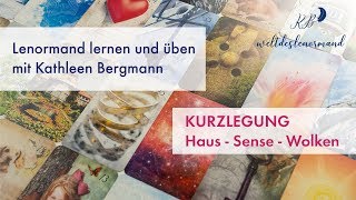 Lenormand Kurzlegung komplett gedeutet  schnell und einfach Kombination Haus 🏠 Sense Wolken 🌩 [upl. by Hsepid98]