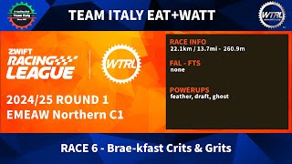 Zwift Racing League  WTRL 202425 Round 1 Race 6 EMEAW Northern C1 [upl. by Ralf]