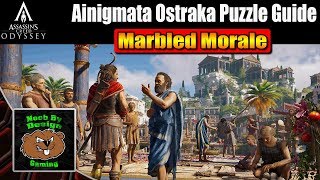 Assassins Creed Odyssey  Porphyrion Cave Ainigmata Ostraka  Marbled Morale [upl. by Faxen]