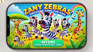 Zany Zebras  Engaging Song for Kids  Cuteni Song For Kids  Animal wildlife zabra nature [upl. by Esinel]