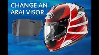 How to change the visor on an Arai Motorcycle Helmet [upl. by Carlson575]