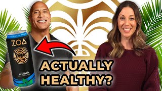 Dietician Reacts to The Rock’s Zoa Energy Drink  Is It Actually Healthy [upl. by Kariv]