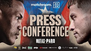 Subriel Matias Vs Liam Paro Plus Undercard Press Conference [upl. by Irt]