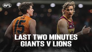 Last Two Minutes GWS Giants v Brisbane Lions  Semi Final 2024  AFL [upl. by Atauqal]