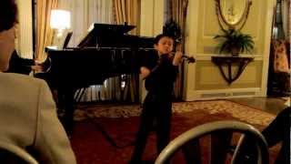 Nathan Gendler 6 yrs Melodie  Gluck on 18 size violin [upl. by Glenn625]