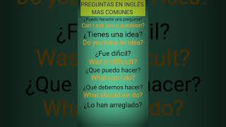 Preguntas basicas en Inglés [upl. by Geoffry684]