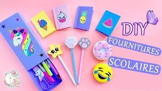 10 DIY FOURNITURES SCOLAIRES  Bricolage facile  Trousse à crayons décoration de stylos et plus [upl. by Dace]