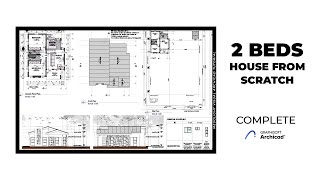 2 Bedrooms House Start to Finish  ArchiCAD Beginner  Advanced [upl. by Washburn]