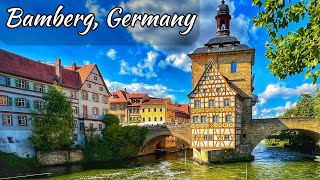 Bamberg Germany walking tour 4K  The most beautiful German cities [upl. by Klatt394]