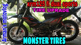 MONSTER TIRES  XRM 125 fi DUAL SPORTS [upl. by Nichole]