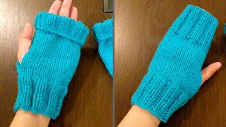 How to knit FINGERLESS GLOVES  2 in 1 Knitting Gloves StepbyStep with Written Instructions [upl. by Vial365]