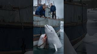 A touching story about a mother whale calling for help from the sailors on the ship to save her baby [upl. by Annayad732]