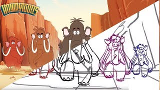 Woolly Mammoth Stampede Animatic  Behind the Scenes Animation by Howdytoons Extras [upl. by Amal]