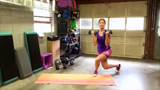 Curtsy Lunge with Bicep Curl [upl. by Adrahs]