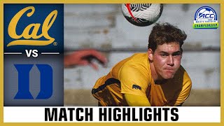 Cal vs Duke Match Highlights  2024 ACC Men’s Soccer [upl. by Arrac]