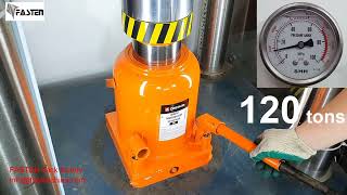 500 TON HYDRAULIC PRESS VS 100 TON JACK [upl. by Aratahc]