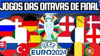 PRÓXIMOS JOGOS DA EUROCOPA OITAVAS 2906 a 0207 [upl. by Gavrah841]