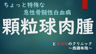 急性骨髄性白血病とほぼ同じ細胞起源の腫瘍であるにもかかわらず「白血病」という形をとらずに塊；腫瘤を形成する腫瘍 顆粒球肉腫についてお話します [upl. by Serica971]