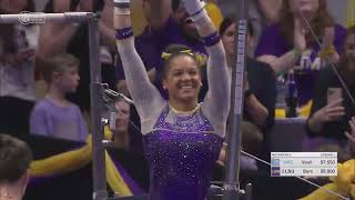 Haleigh Bryant NearPerfect 9975 Bars LSU vs UNC 31524 [upl. by Brannon]