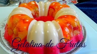 🍡 GELATINA ENCAPSULADA de FRUTAS POSTRE 🥞 DE TRES LECHES 😋 [upl. by Kan737]