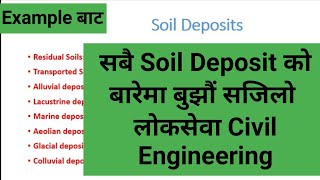 Soil Deposits in Nepali  Residual Soil  Transported Soil  Alluvial soil  Lacustrine  Marine [upl. by Francis]