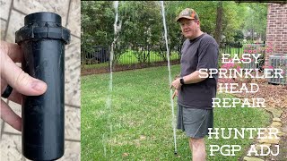 Easy Sprinkler Head Repair  Hunter PGP Adjustable [upl. by Seftton550]