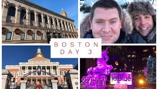 Vlogmas Bonus Day 31  New Years Eve in Boston Copley Square Boston Public Garden and Common [upl. by Atisor293]