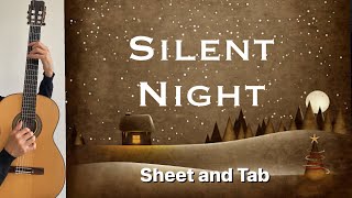 Silent night Stille Nacht Guitar Sheet and Tab [upl. by Merceer]