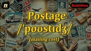 n Postage meaning mailing cost with 5 examples [upl. by Nehpets789]